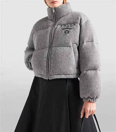 cashmere prada puffers|Prada puffer jacket price.